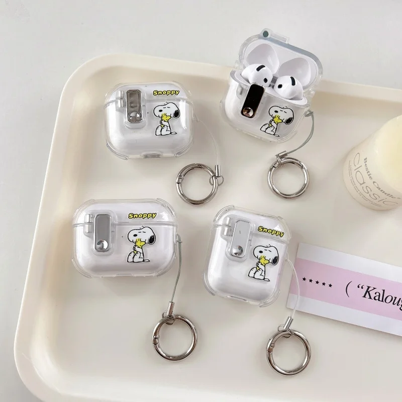 

Funny Snoopy Bounce Anti-Fall Earphone Case for AirPods 1 2 3 Pro 4 Pro2 2nd 3D Wireless Bluetooth Earbuds headphone Pendant﻿﻿