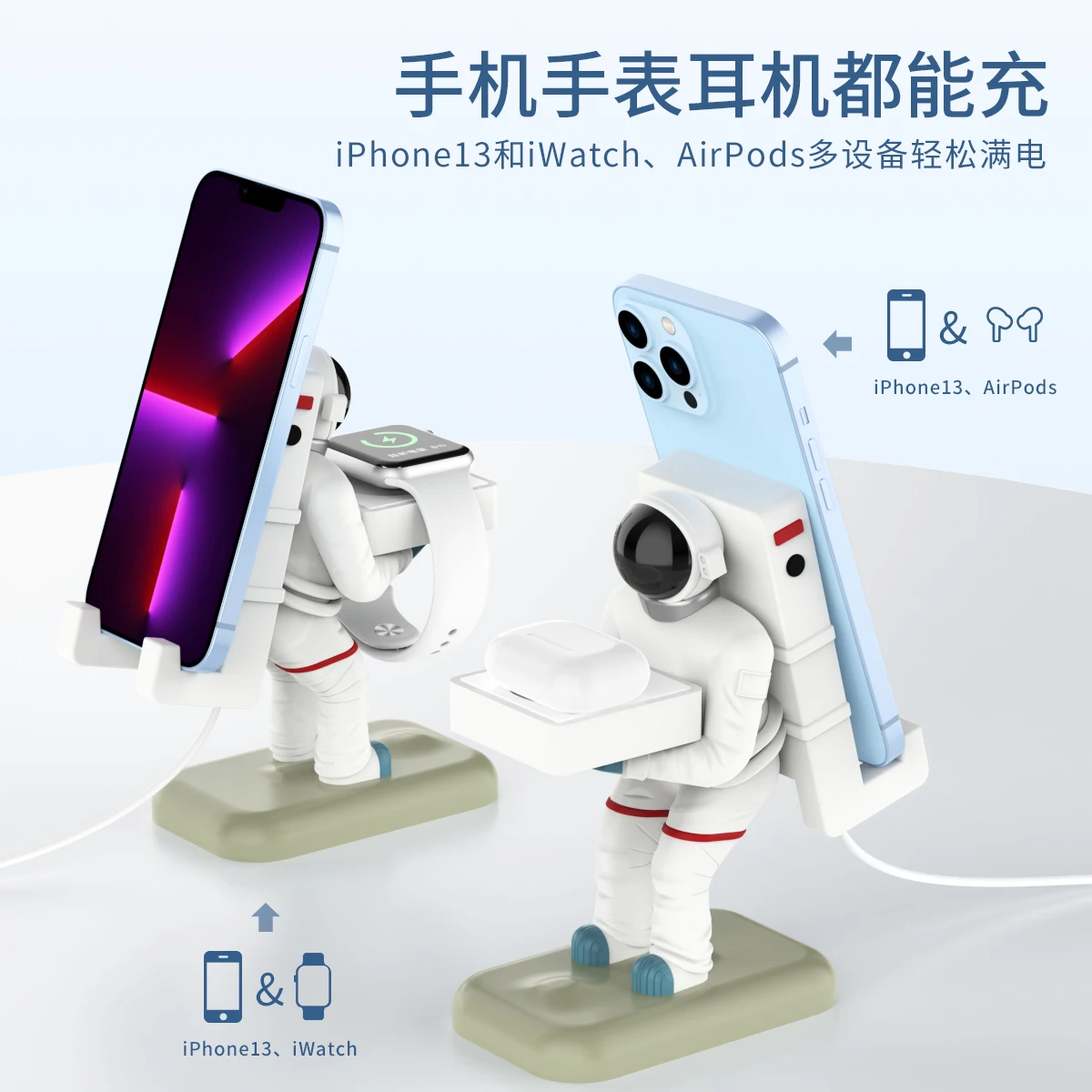 MagSafe triple wireless charger suitable for Apple 14 Pro magnetic iWatch watch standwith a 15W fast charge