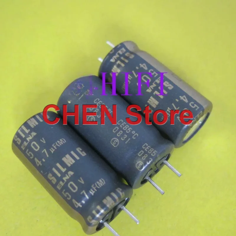10PCS/lot original ELNA SILMIC 50V4.7UF 12.5X25MM 85C 4.7UF 50V electrolytic capacitor free shipping