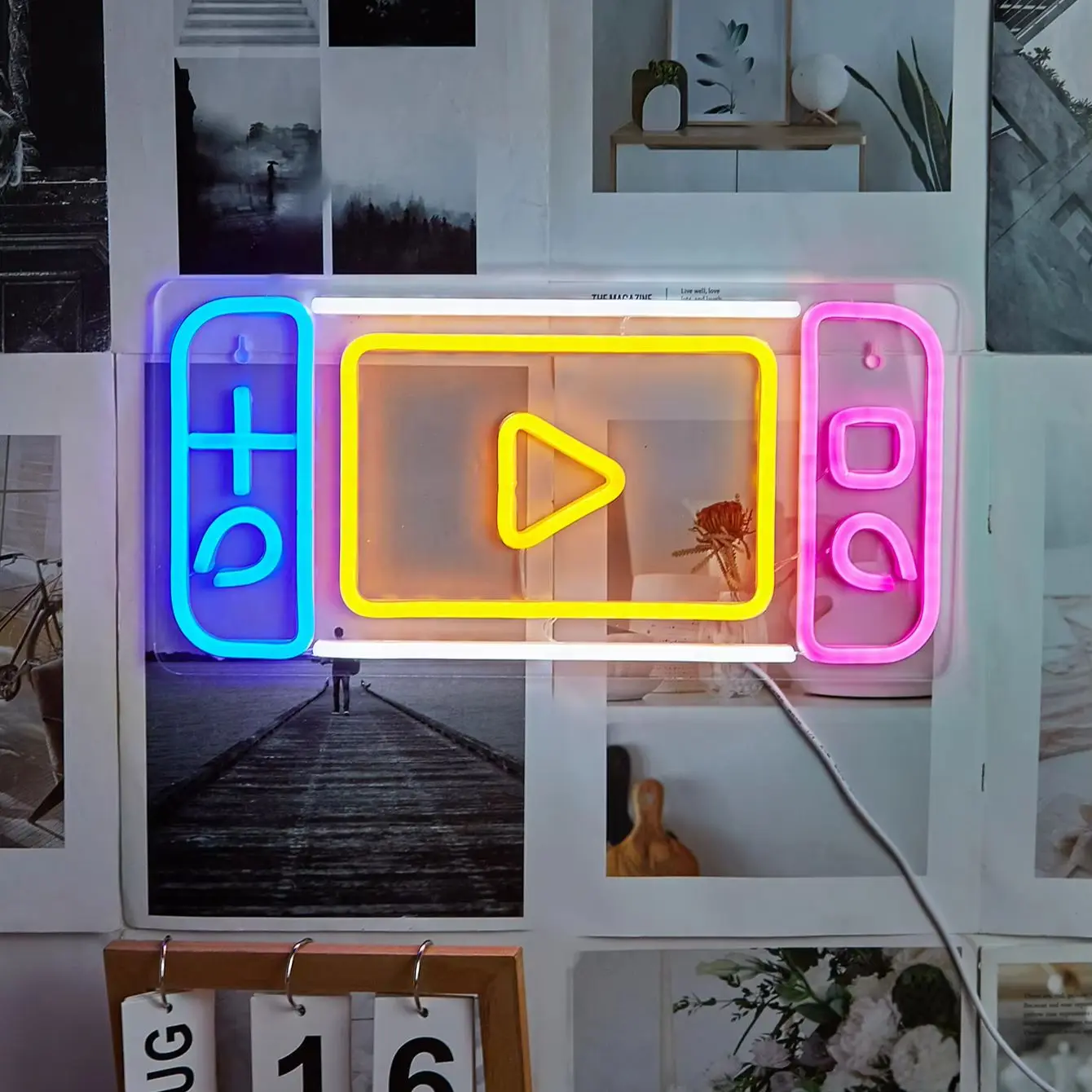 Chi-buy LED Neon Colorful Game Console USB Powered Neon Signs Night Light 3D Wall Art Bedroom Living Room Decor Lamp Signs