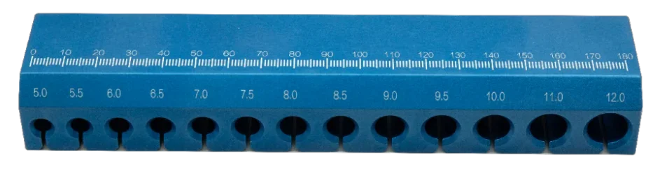 Graft Measuring Device  Aluminum 0-180mm Scale 5-12mm Holes Orthopedic Surgical MeasuringTool ACL Reconstruction Instrument