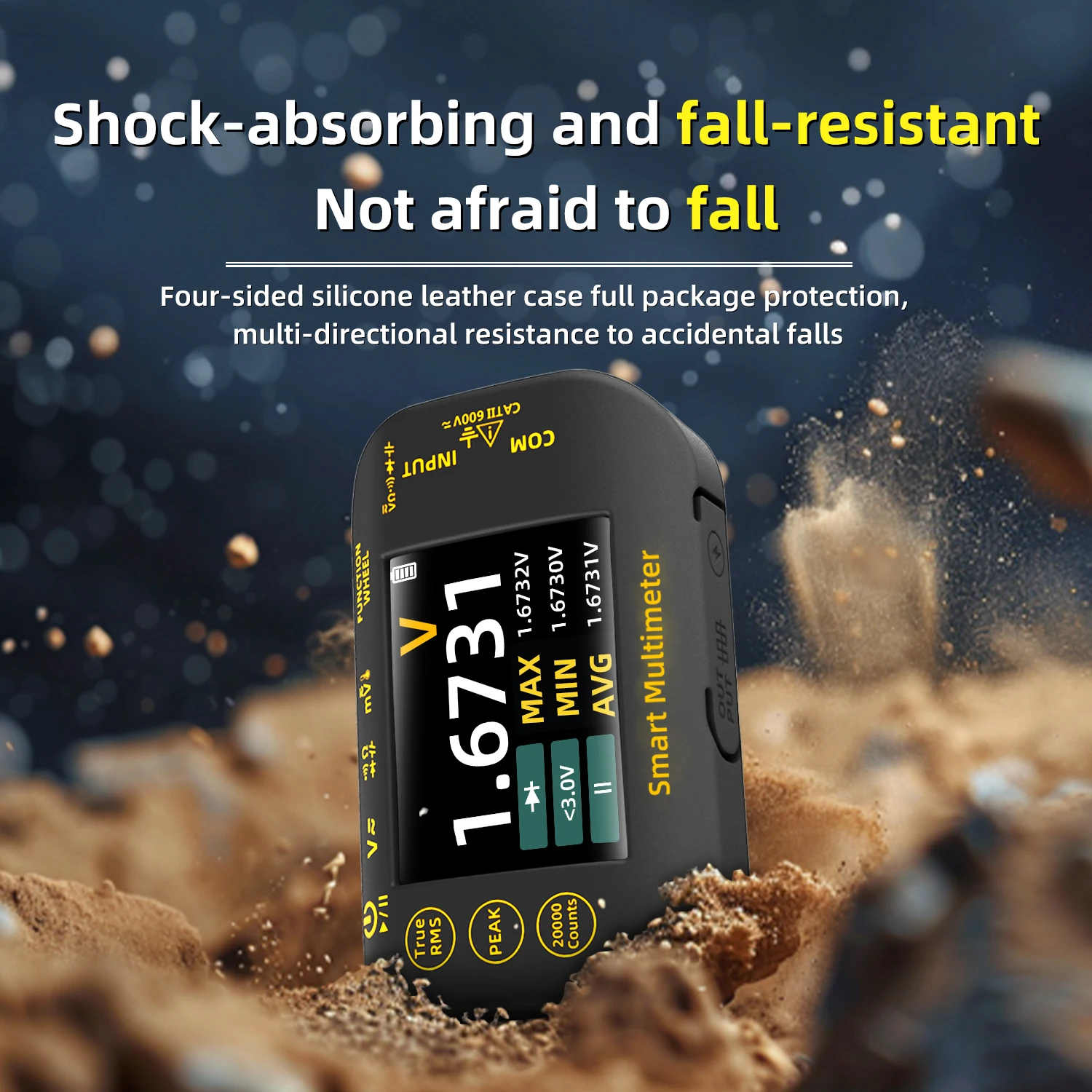 Multimetr cyfrowy BSIDE Mini, 20000 zliczeń, wysoka precyzja, multitester, rezystancja 200 Mohm, napięcie, pojemność, Hz, tester ciągłości