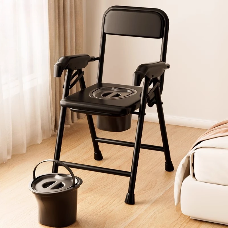Disabled Bathroom Chair Space Saving Squatty Potty Toilet Folding Bedside Commode Bathroom Furniture Support 220 Lbs Bath Chairs