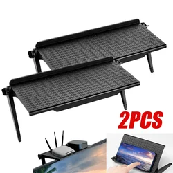 Tela Top Armazenamento Prateleira Titular Rack, TV Monitor Organizer, Prático Home Storage, Office Computer Organizer, Multi-Funcional, 2pcs