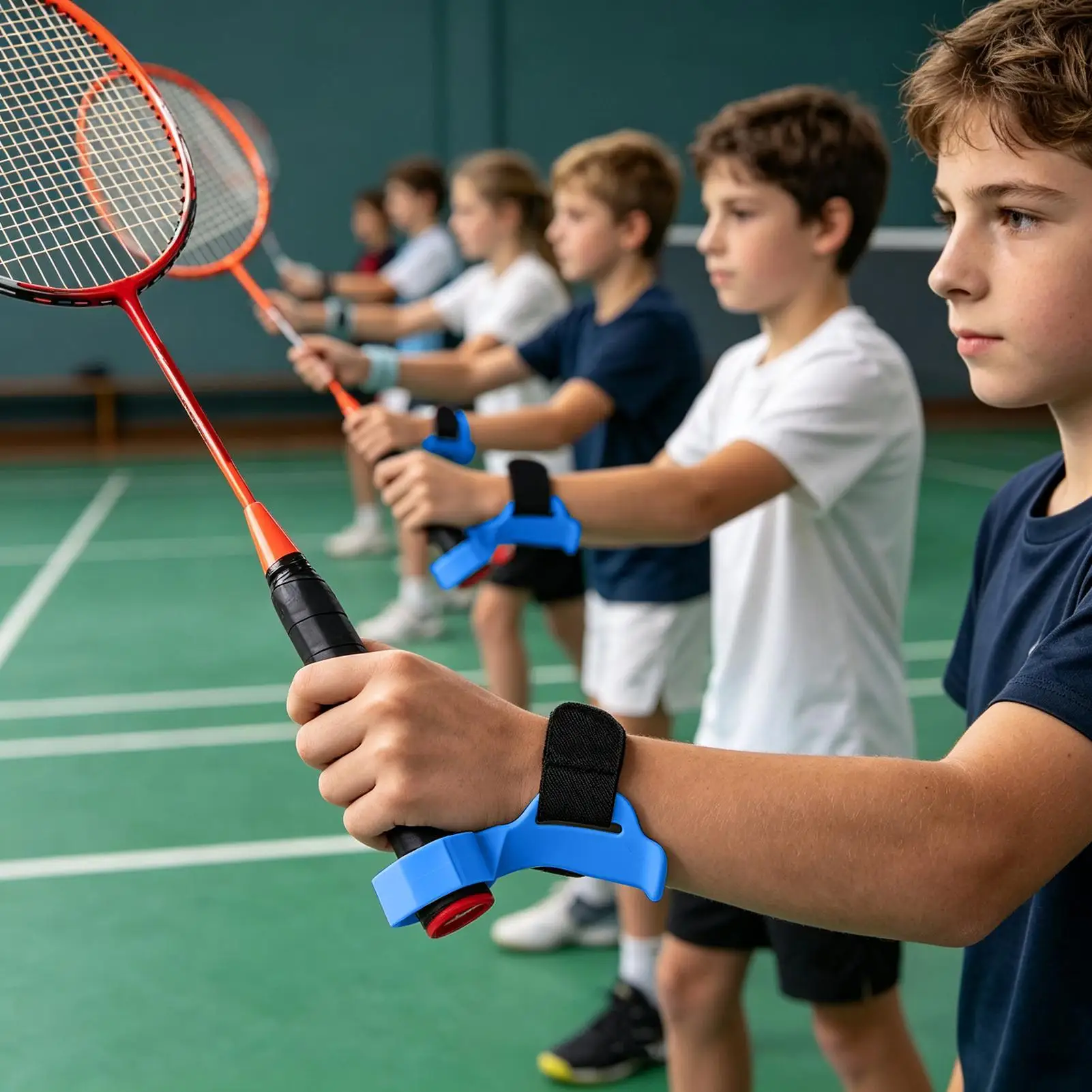 Badminton Wrist Support Coachs Secure Fit Wrist Badminton Wrist Brace Corrective Device Wrist Fixation Auxiliary Training​ view 4