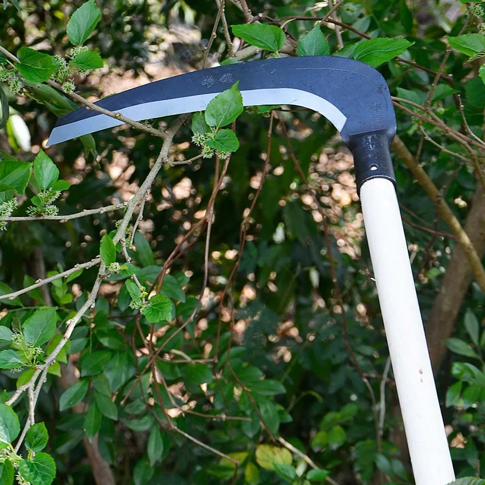 Heavy Duty Manganese Steel Grass Sickle Outdoor Weed Cutter Farm Harvest Knife Reed Cutting Machete