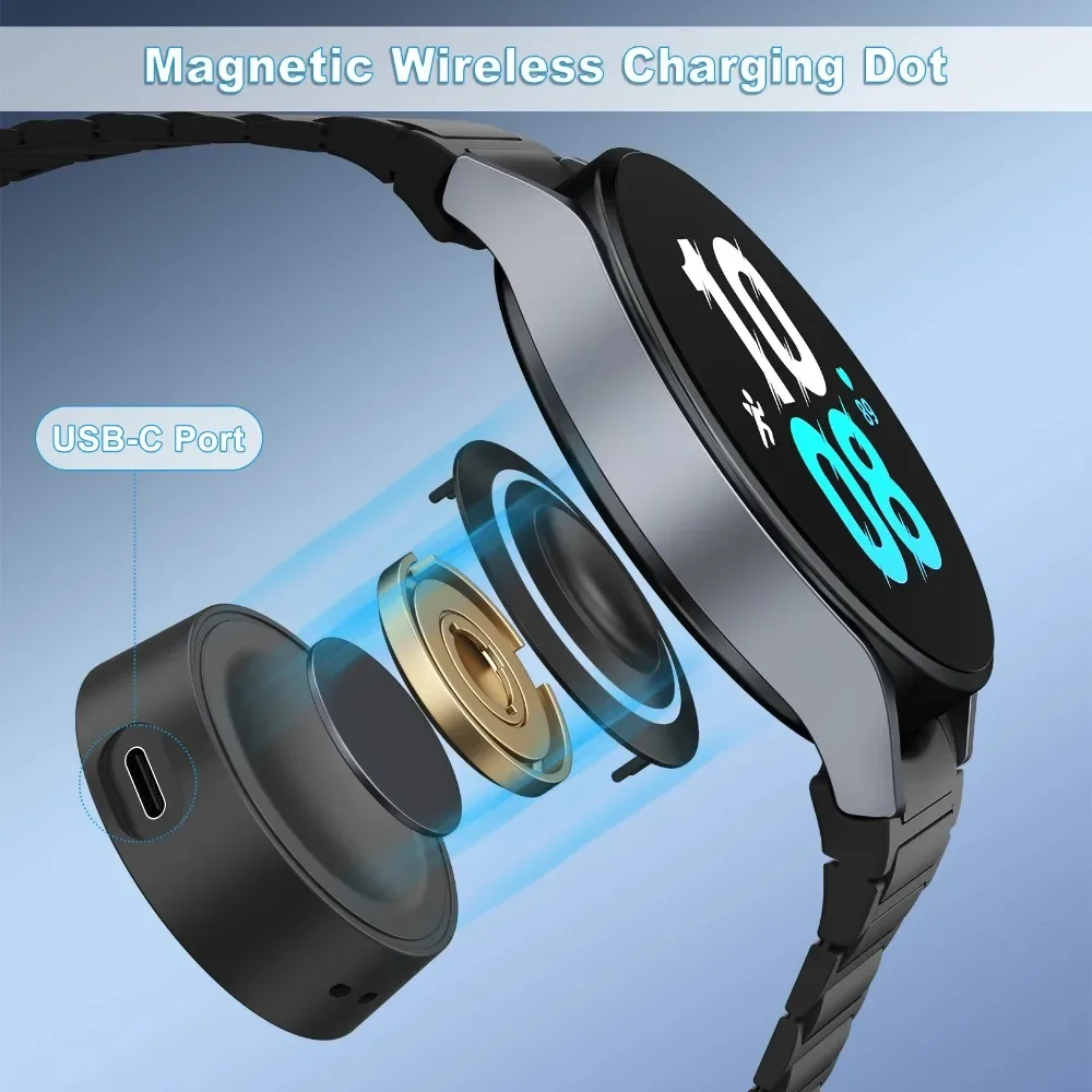 Зарядное устройство для часов, зарядная головка для Samsung Galaxy Watch 7/6/5/4 40/44 мм, зарядная док-станция для Galaxy Watch 4/6 Classic 42/46 мм 43/47 мм