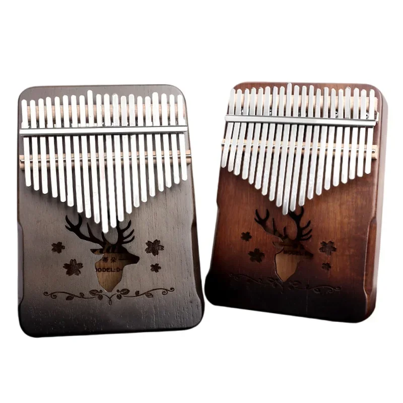 20/21 Keys Kalimba Thumb Piano Quality Acacia Wood Body Musical Instruments Reindeer Hexagram Kalimba Piano Christmas Gift