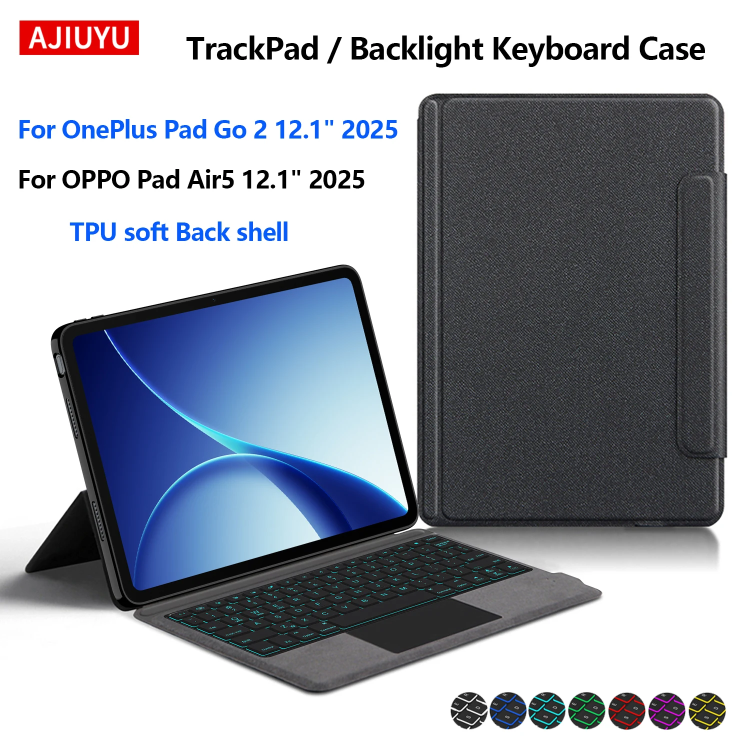 Keyboard Case For OnePlus Pad Go 2 12.1 inch 2025 /OPPO Pad Air5 12.1