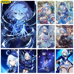 Furina Diamond Painting Kit Focalors Picture Diy Diamond Embroidery Art Cross Stitch Kids Handicraft Genshin Impact Home Decor