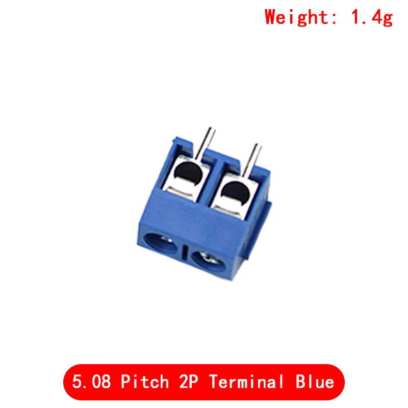 20pcs KF301-2P/KF301-3P/KF301-4P KF301-5.0-2P KF301-5.0-3P KF301-5.0-4P KF301 5.08mm Plug-in Screw Connector Blue/Green