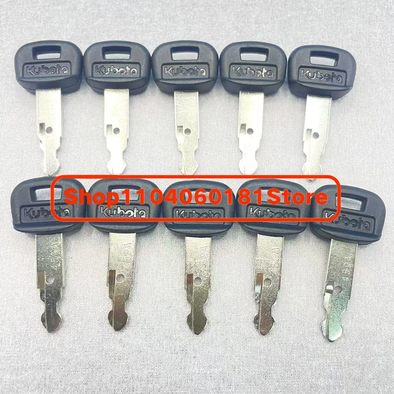 10pcs # 459A Replacement Ignition Key Compatible for Kubota Track Loaders SVL75 SVL90 SVL95-2S Parts