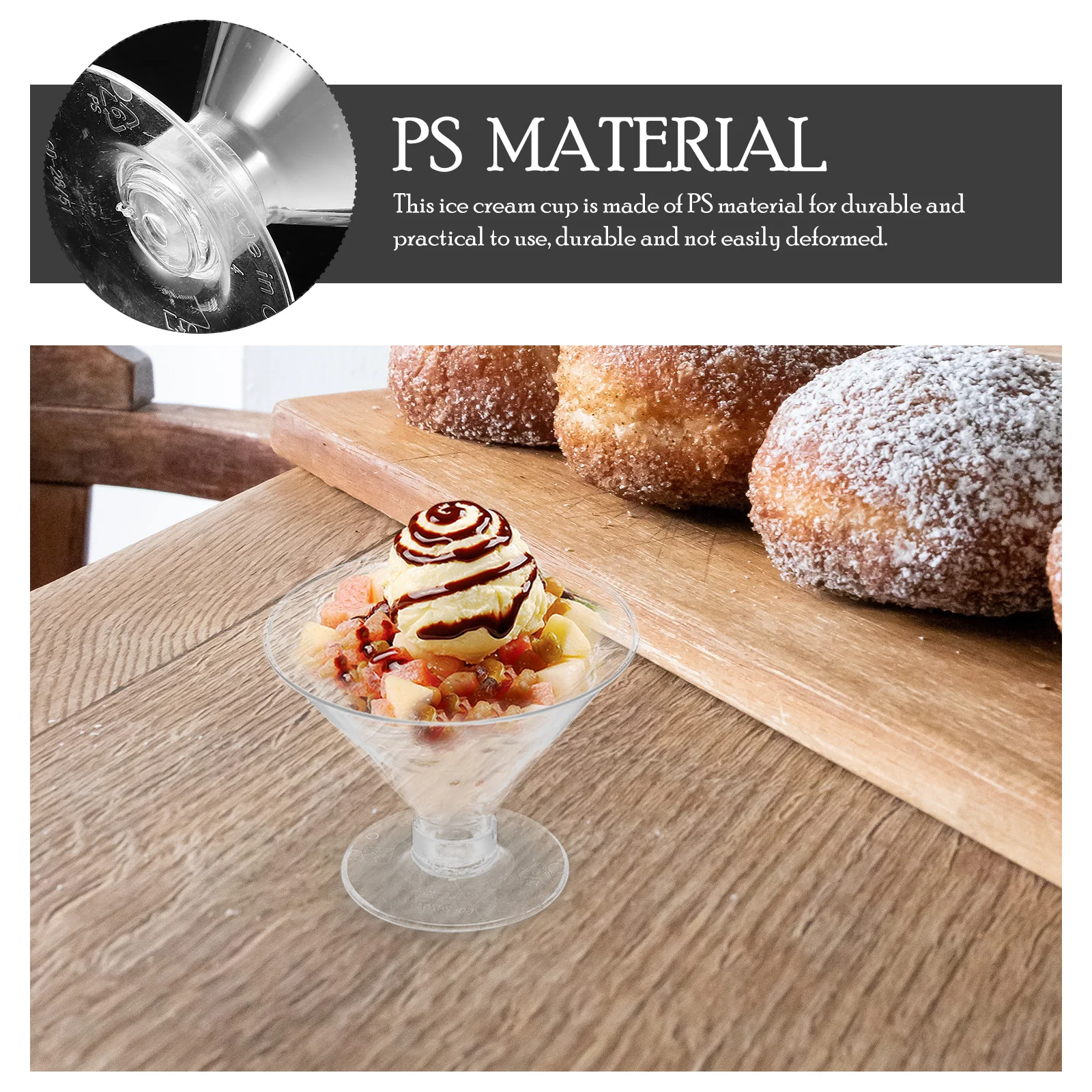 

25Pcs Ice Cream Cups Reusable Dessert Serving Cups Cold Drink Holders for Home Cafe Hotels Ice Cream Bowls Dessert Serving Cup