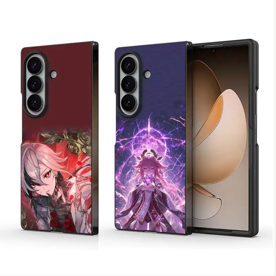 Case for Samsung Galaxy Z Fold 8 Ultra ZFold 5 ZFold6 3 Z Fold 7 4 6 ZFold7 Phone Funda Genshin Impact Lovely