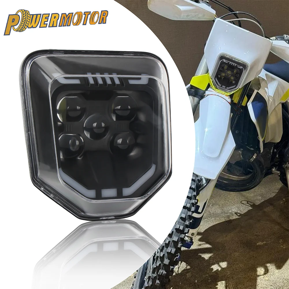 Husqvarna Motorcycle LED Headlight For Husqvarna TE FC FE TC 125 300i 250 300 450 701 Headlamp Dirt Bike Motocross Accessories