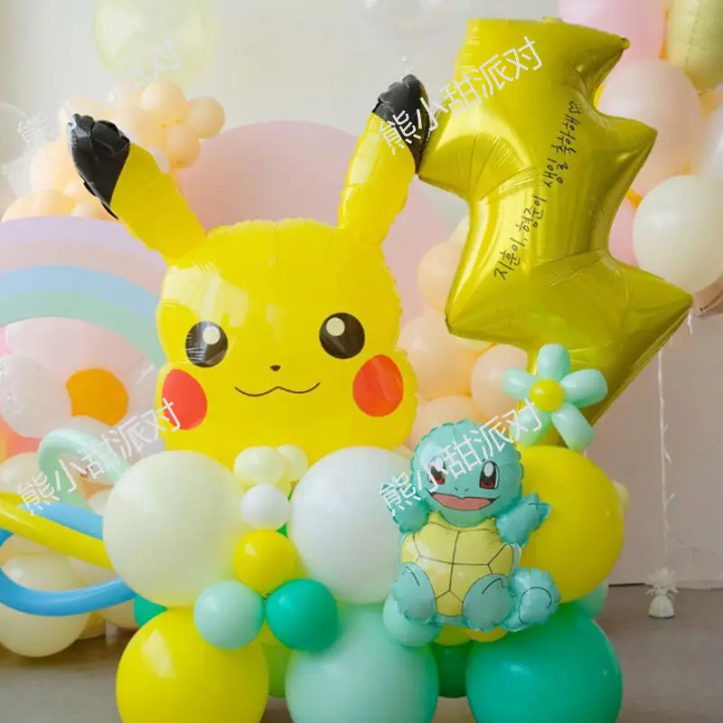 Pokemon Balloon Set Kawaii Pikachu Anime Figures Toy Cartoon Party Balloons Decoration Kids Birthday Party Classic Toy Air Gifts