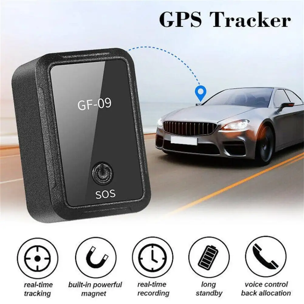 GF09 Mini GPS Car Locator, Controle App, Rastreamento em Tempo Real, Localização, Gravação de Voz, Dispositivo Posicionador Anti-perdido para Criança