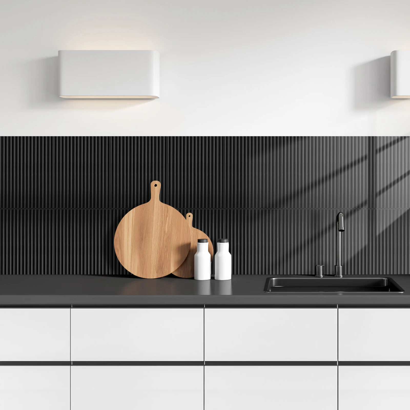 

10PCS Long Brick Peel And Stick Wall Tiles, Removable Decals For Home Renovation,Home Bathroom Decor