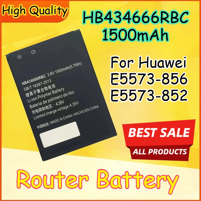 

For Huawei E5573-856 E5573-852 E5573-853 HB434666RBC 1500mAh 3.8V Routers Large Capacity Lithium Battery
