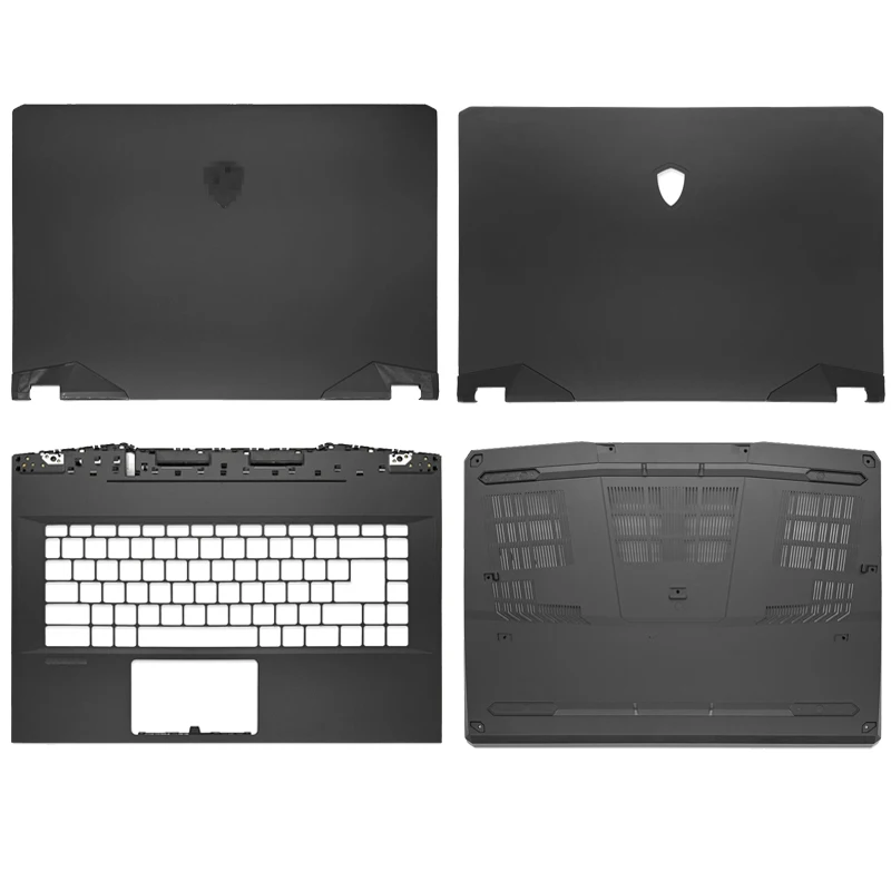 

New For MSI GP66 MS-1542 1543 Laptop LCD Back Cover Palmrest Upper Case Hinges Cover Bottom Case A C D Black Cover