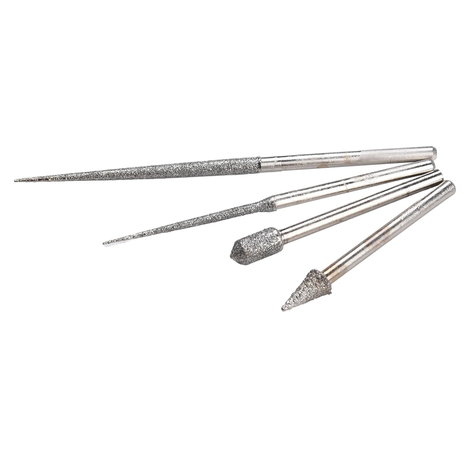 4Pcs/set 3mm Shank Carving Needle Grinding Rods Mini Drill Diamond Engraving Drilling For Glass Tile Stone Drill Bit