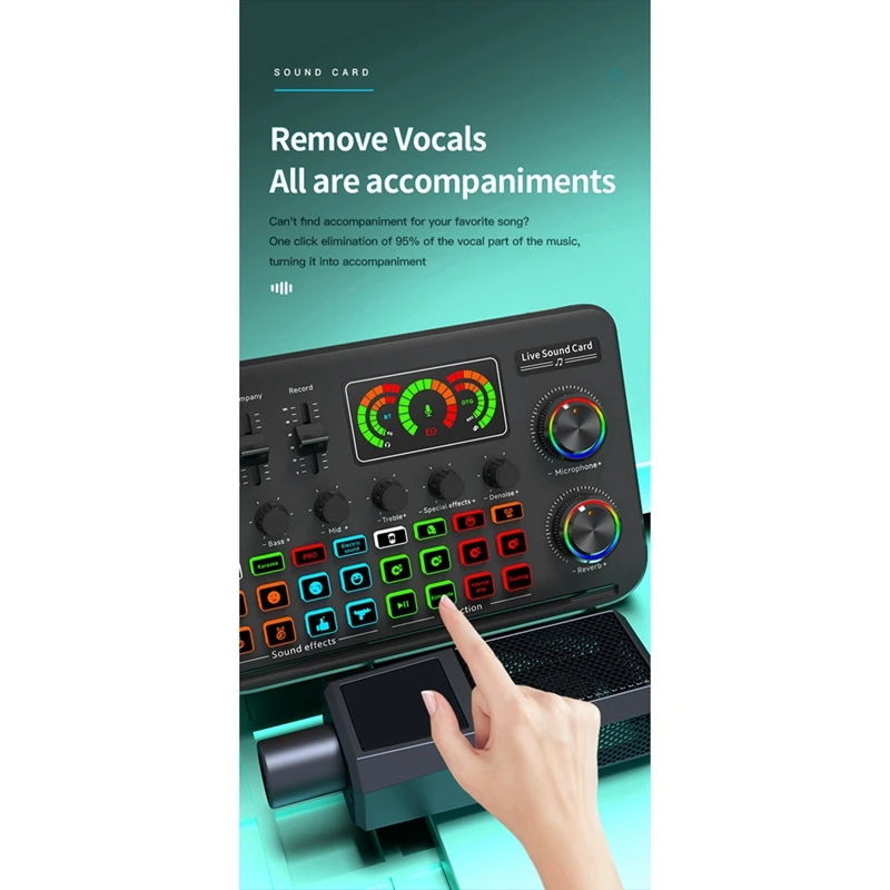 Kartu suara Bluetooth eksternal, kartu suara Live komputer PC papan suara Mixer suara Live Mixer pengurang kebisingan