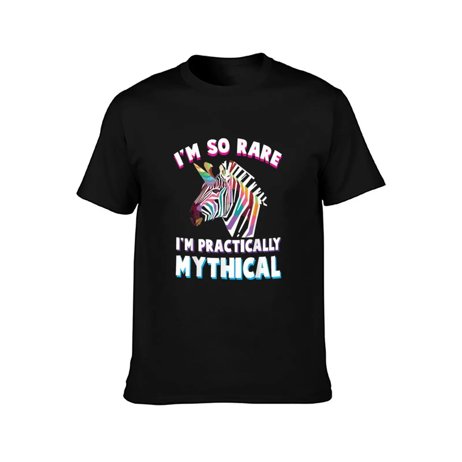 Colorful Zebra Unicorn Handicap I M So Rare T Shirt T-Shirt Stylish Graphic Short Sleeve Top T-Shirt