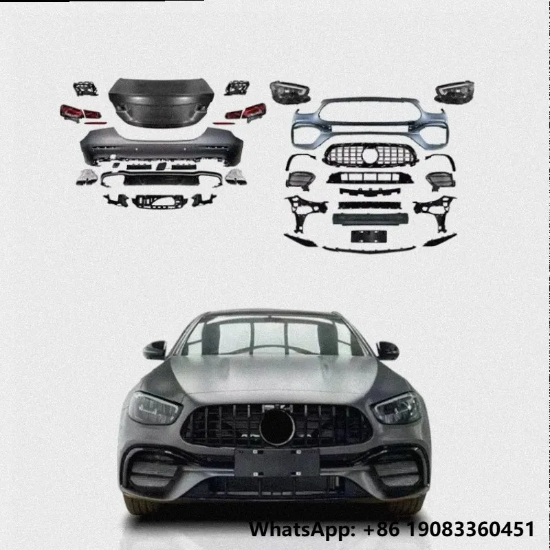 Car Body Bumpers  for Benz E-class W213 Old Upgrade New Facelift  Car Bumper Grille Diffuser Engine Hood Tip W213 Body Kit