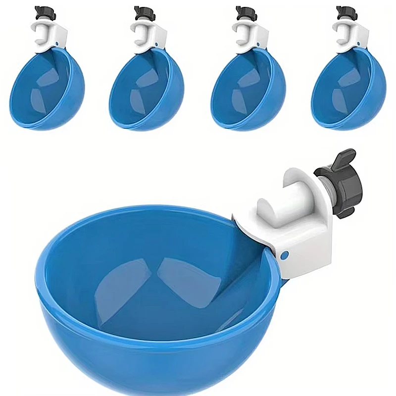 

5/10Pcs Automatic Drinking Bowl Chicken Drinker Hanging Water Cup Nipple Feed Birds Water Bowl Drinker Cups for Backyard Poultry
