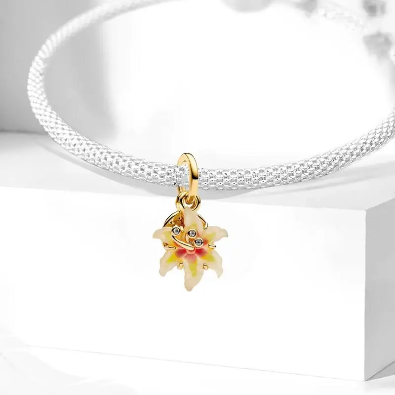 Hot Sell Glow-in-the-dark 925 Sterling Silver Follow Your Own Light Charm Fit Bracelets Necklace Pendant Jewelry Christmas Gifts