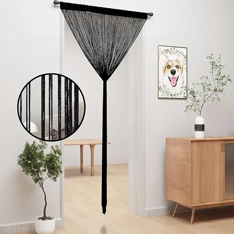 1 PC Bohemian Flowing Fringe Curtain Straight Header Privacy Door Frame for Room Partition Party Wall Decoration Wedding Kitchen