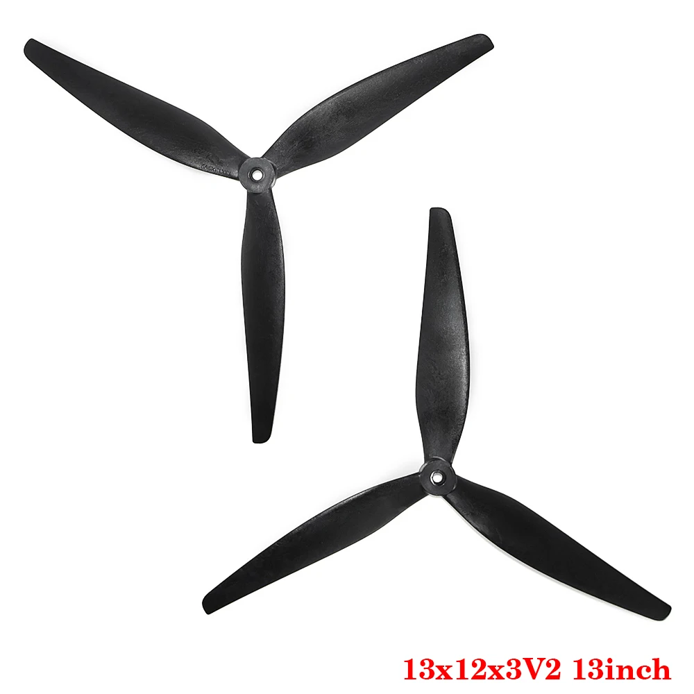 HQ X-Class Prop 13x12x3V2/ 13x9x3V2 13inch Black-Carbon Reinforced Nylon 3 Blade Propeller for RC FPV Drone