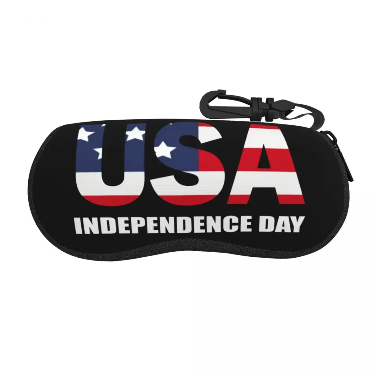 Custom American Flag Happy Fourth Of July USA Gifts Shell Glasses Case Unisex Fashion Eyeglasses Case Sunglasses Protector Box