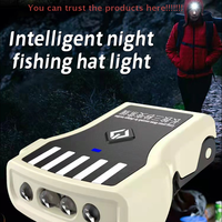 LED Hat Clip Headlight IPX4 Waterproof Mini Caps Light Headlamp Power Display Ultra Bright Hat Clip Flashlight For Night Fishing