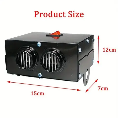 400W Electric Portable Car Heater 12V DC Heating Fan Defogger Defroster Demister Black 10 best sales heater 12v - №8