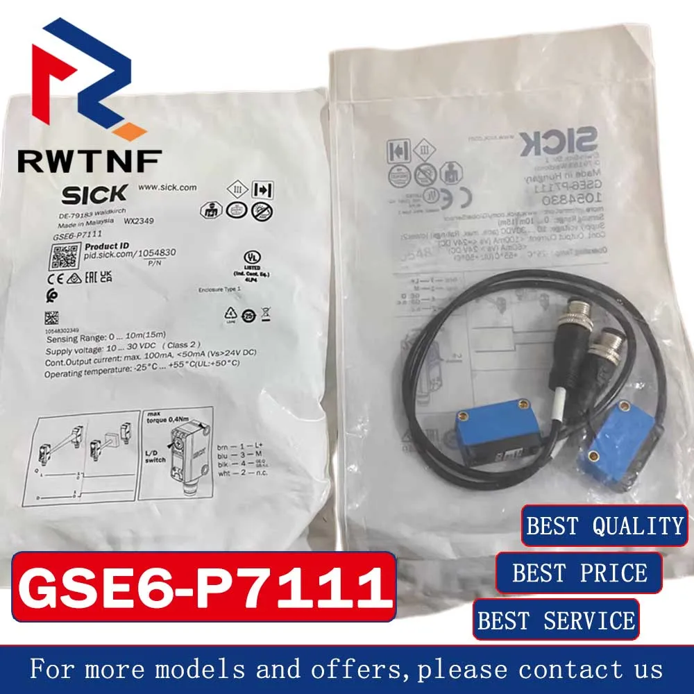 Brand New Genuine GSE6-P7111 SICK Mirror-reflective photoelectric sensor, Order No. 1054830,100% original warehouse stock
