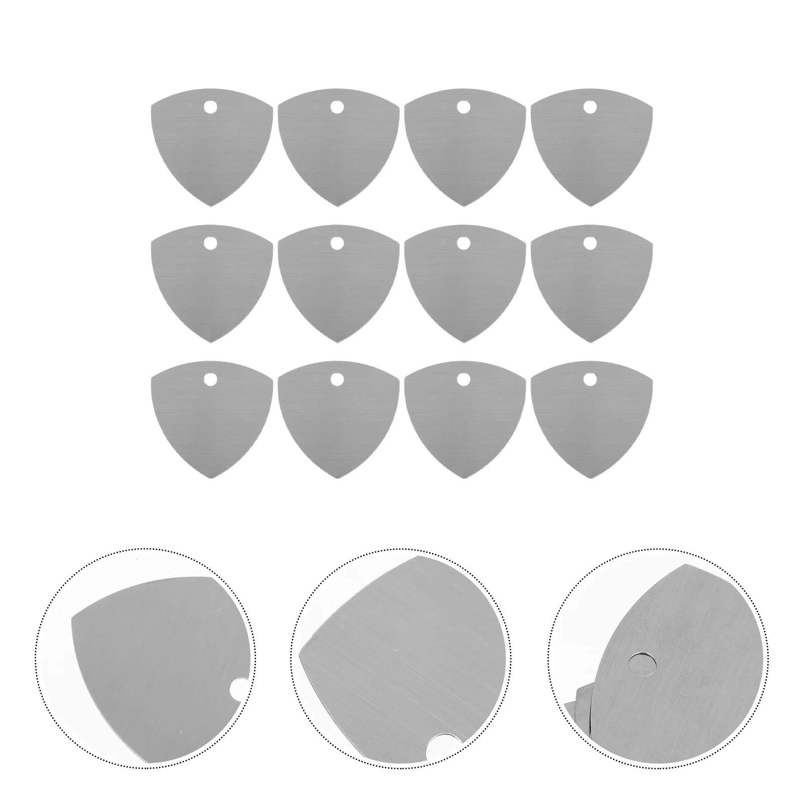 12pcs Stainless Steel Guitar Picks Durable Smooth Professional Plectrum For Bass Music Practice Tools Guitar Accessories