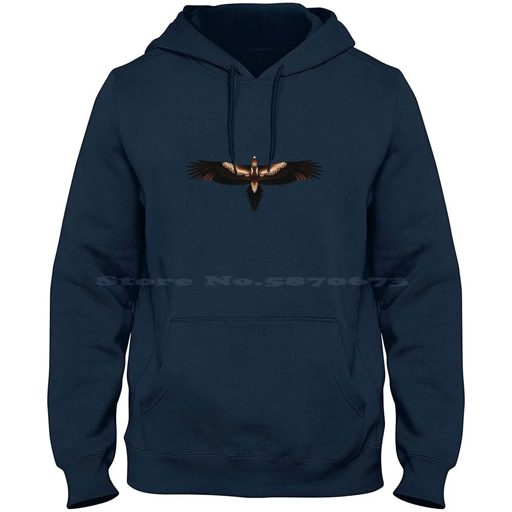 Wedge-Tailed Eagle 100% Cotton Hoodie T Shirt Wedgie Wedge Tailed Eagle Avian Australiana Birdseye Wings Coloured Samuel