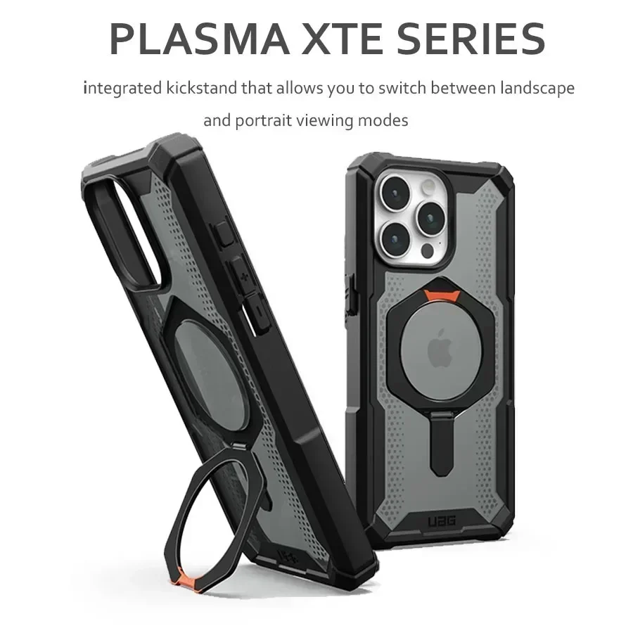 BX9 Plasma XTE Kickstand MagSafe Case U-A_G for iPhone 16 Pro Max 12 13 14 15Pro Magnetic Original Shockproof Rugged Armor Cover