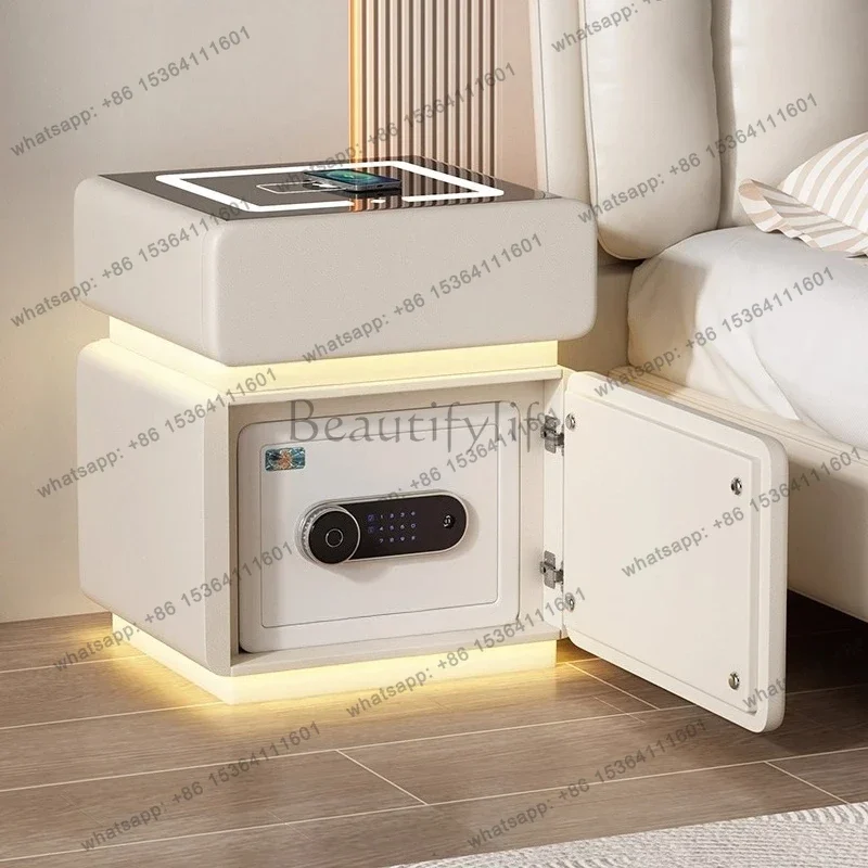 LJY side table Furniture organizers bedroom charging Smart bedside table with safe Comfortable bedroom narrow bedside table Bed