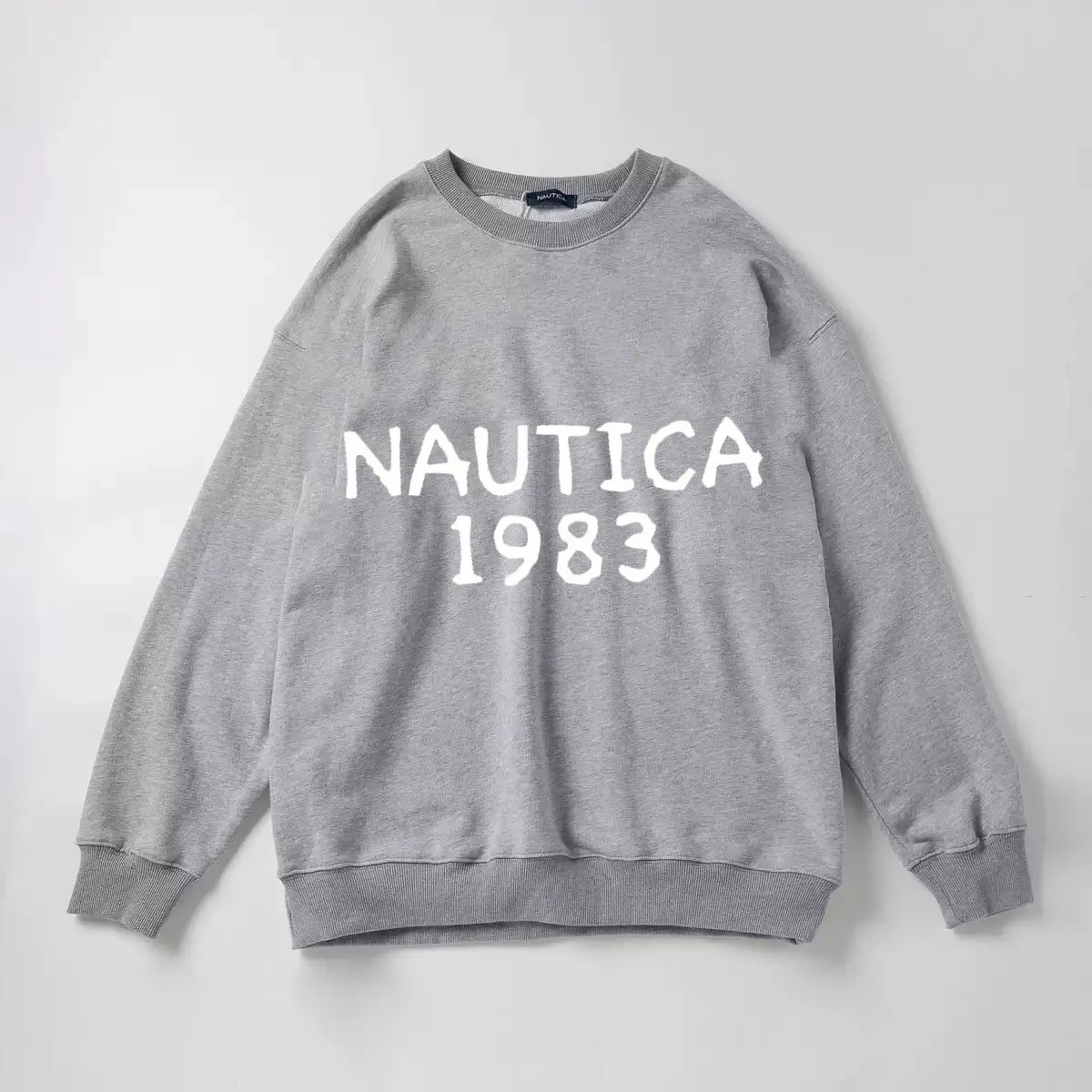 Nautica 1983 brand hot selling spring and autumn printed loose fit hoodie, men's new style foreign trade trend sweater pullover