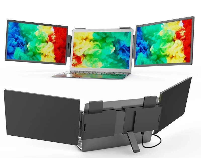 14-Inch dual-screen portable monitor, laptop with wall-mounted external expansion screen
