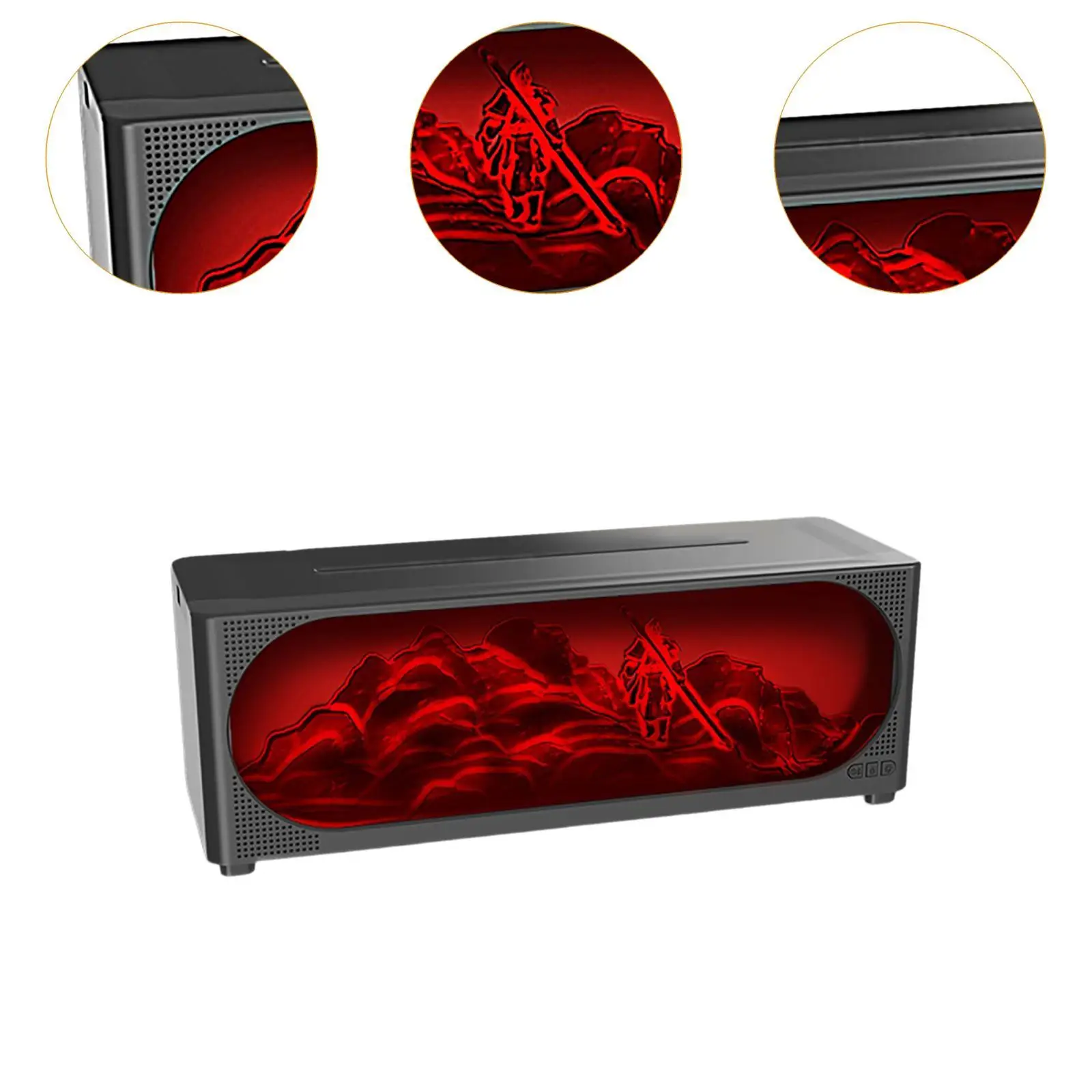 Fireplace Flame Essential Oil Diffuser Humidifier Quiet for SPA Indoor Yoga