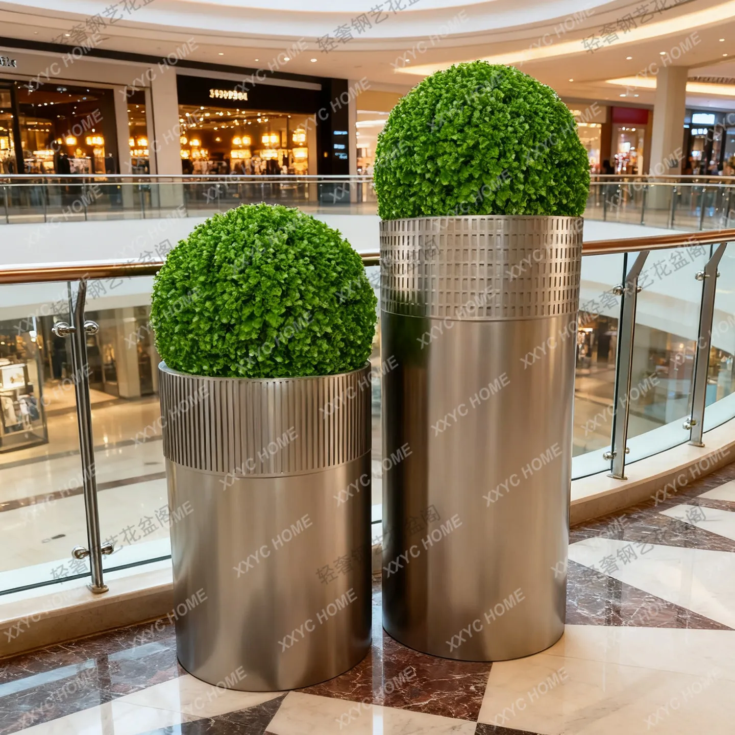 Customized special-shaped sales department flower pot market office hall flower pot indoor high style