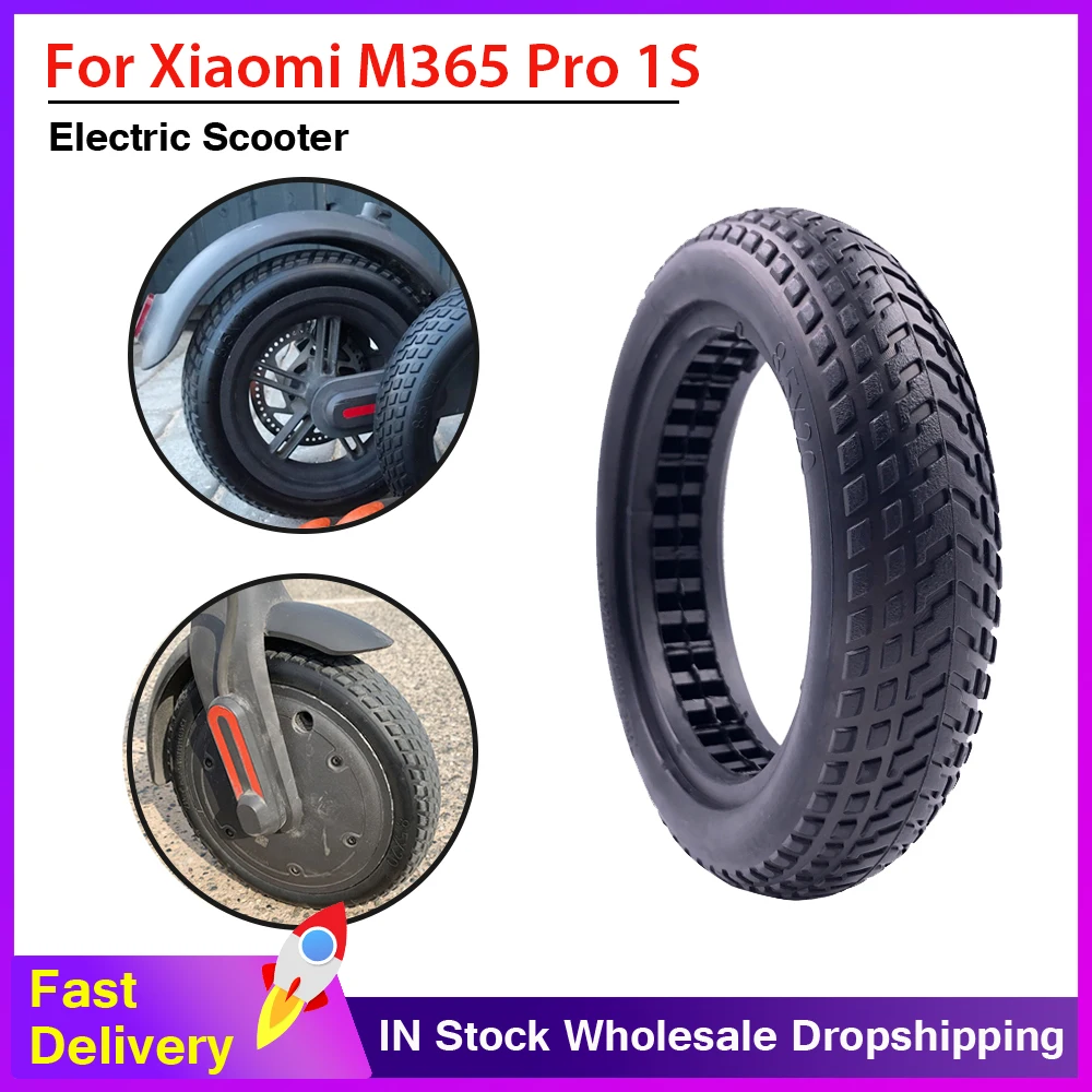 8.5 Inch Rubber Solid Tyre for XIAOMI Pro Pro2 M365 1S Electric Scooter Anti-Explosion Tire Updated Damping Hollow Solid Tire