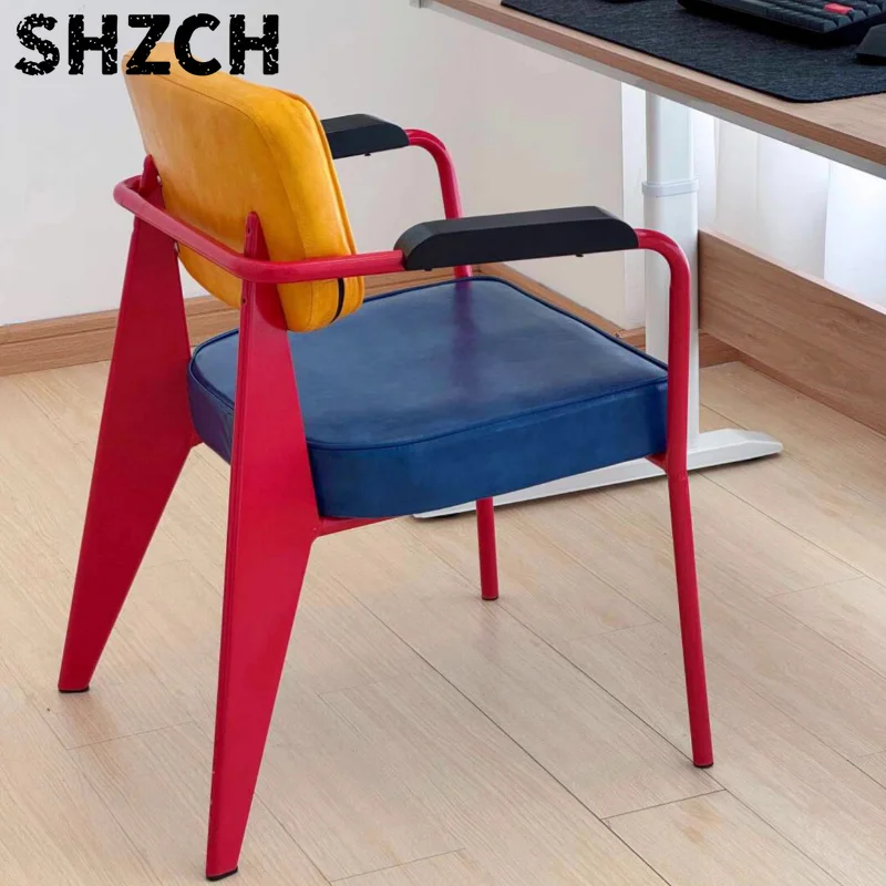 dopamine-color-dining-chair-with-backrest-vintage-style-armchair-for-home-cafe-stool-for-milk-tea-shop-comfortable-bistro-chairs