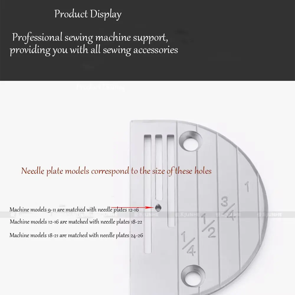2PCSB16-B24 TypeB Triple-Row Needle Plate for Computerized Lockstitch Machines Stainless Steel Anti-Rust for Thin&Thick Fabrics