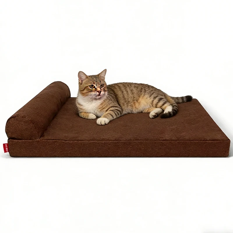 Orthopedic Winter Dog Mat Removable Washable Sponge Chew-Proof Cat Nest Rectangular Pet Bed Pillow Scratch-Resistant Comfortable