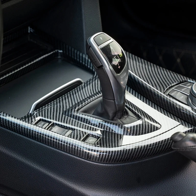 

Для BMW 3/4 серии F30 F34 F36 Стайлинг автомобиля из углеродного волокна, центральная консоль, панель переключения передач, декоративная полоса, накладка, аксессуары