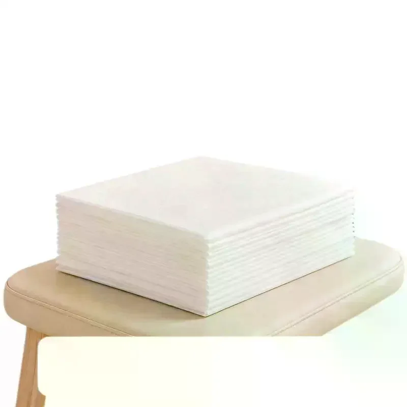 100Pcs Disposable Woven Fabric Pillow Towel – Soft, Skin-friendly, Hygienic, Convenient For Beauty Salons And Foot Spas.